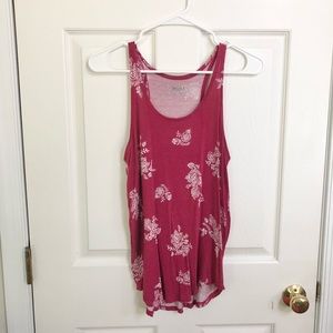 Mudd Roadtrip Relaxed Tank Small Red/White